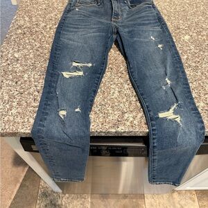 Abercrombie & Fitch high rise super skinny Ripped Jeans